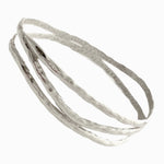 Martina Hamilton 6.5cm - Small Reflections | Sterling Silver Three Strand Bangle