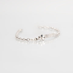 Martina Hamilton Forget Me Not | Sterling Silver Ogham Grá Love Bracelet