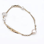 Martina Hamilton Leaf | 9ct Solid Gold and Pearl Bracelet