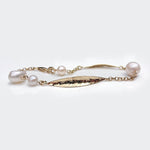 Martina Hamilton Leaf | 9ct Solid Gold and Pearl Bracelet