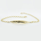 Martina Hamilton Leaf | 9ct Solid Gold Bracelet
