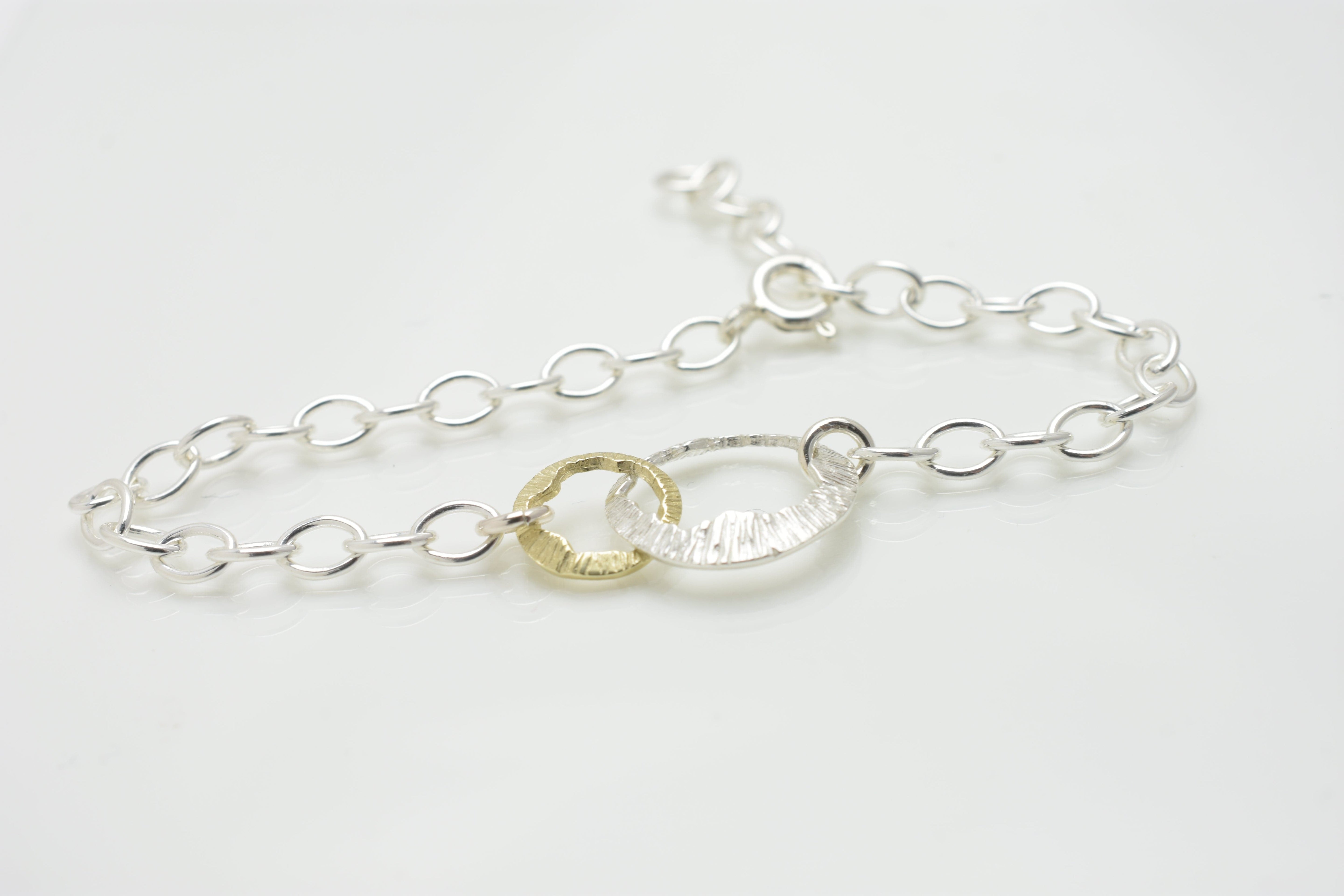 Martina Hamilton Shell | Sterling Silver and Solid Gold Bracelet
