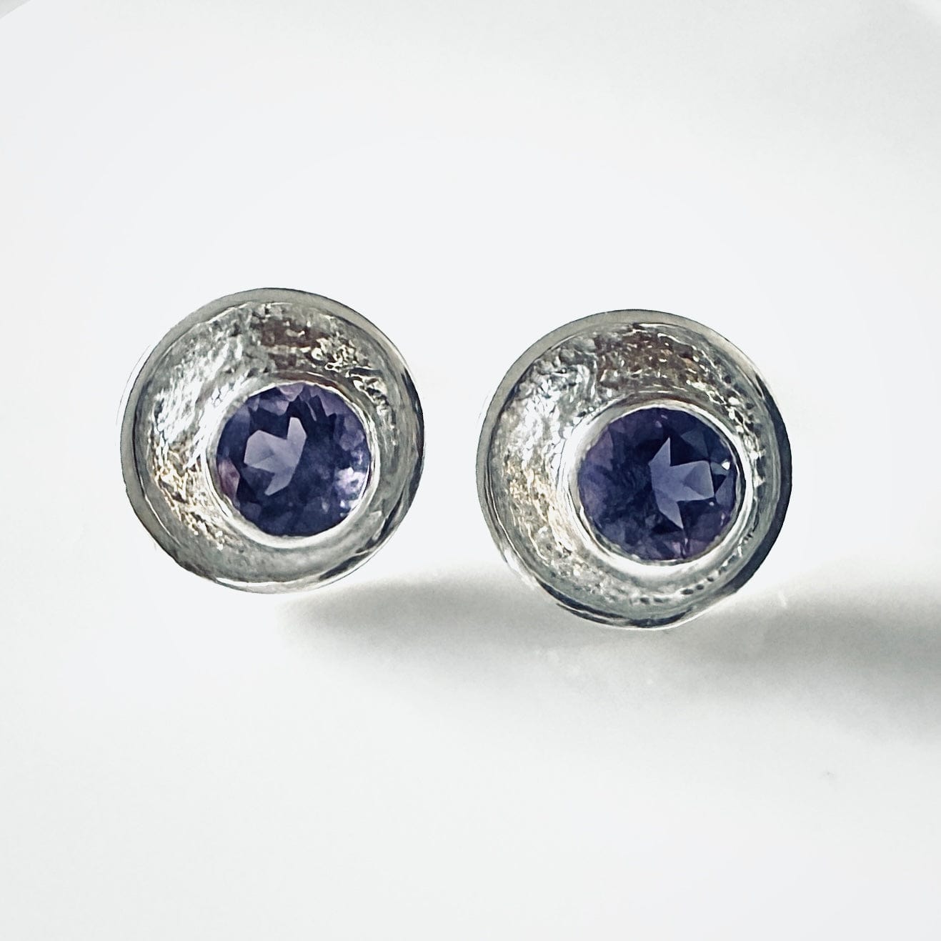 Martina Hamilton Blue Moon | Sterling Silver and Semi Precious Stone Stud Earrings Small