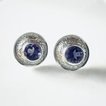 Martina Hamilton Blue Moon | Sterling Silver and Semi Precious Stone Stud Earrings Small