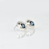 Martina Hamilton Blue Moon | Sterling Silver and Semi Precious Stone Stud Earrings Small