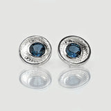 Martina Hamilton Blue Moon | Sterling Silver and Semi Precious Stone Stud Earrings Small
