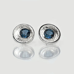 Martina Hamilton Blue Moon | Sterling Silver and Semi Precious Stone Stud Earrings Small