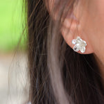 Martina Hamilton Forget Me Not | Sterling Silver Stud Earrings Medium