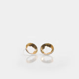 Martina Hamilton Golden Shore | Sterling Silver and 22ct Gold Plated Stud Earrings Petite