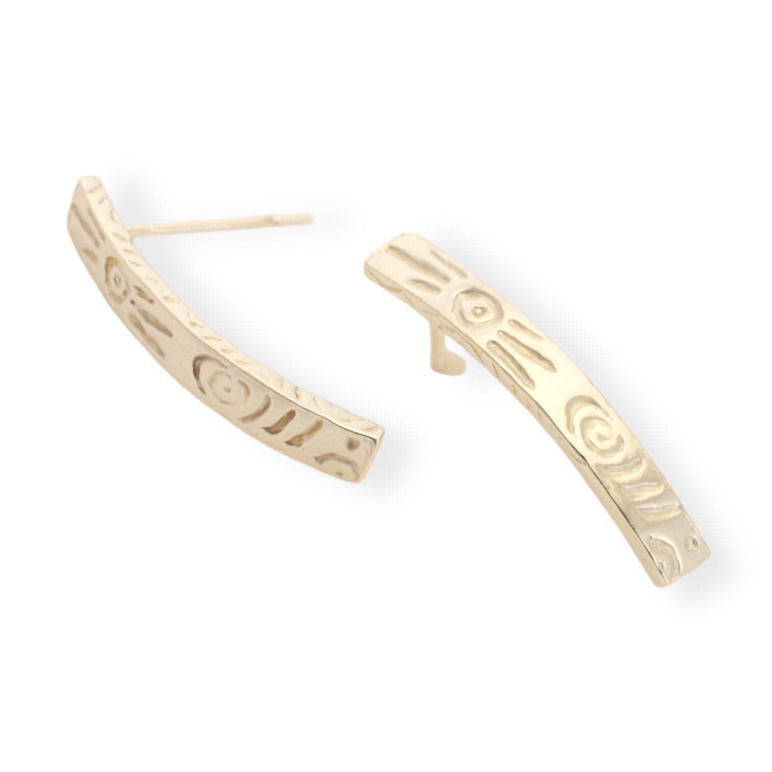 Martina Hamilton Heaven | 9ct Solid Gold Bar Stud Earrings Medium