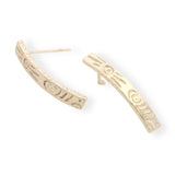 Martina Hamilton Heaven | 9ct Solid Gold Bar Stud Earrings Medium