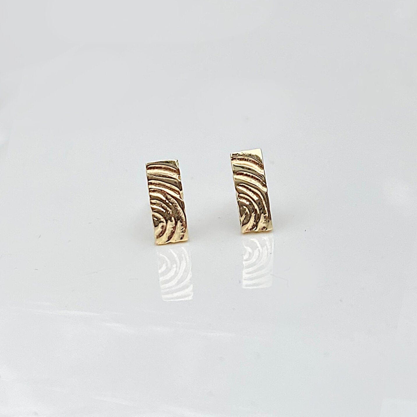 Martina Hamilton Heaven | 9ct Solid Gold Bar Stud Earrings Petite
