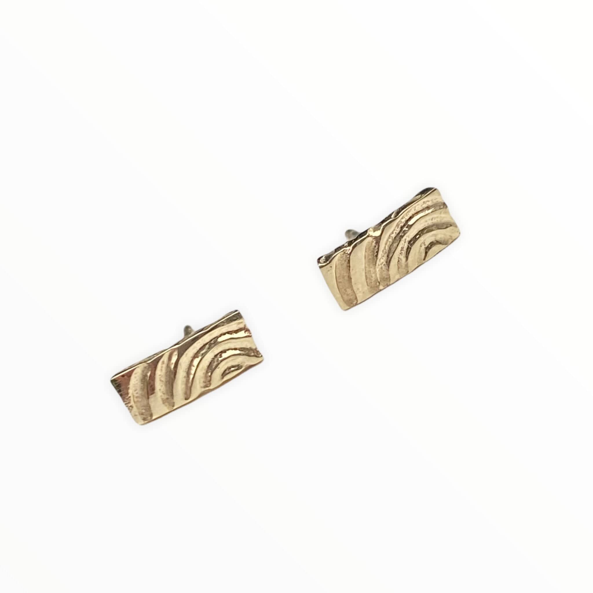 Martina Hamilton Heaven | 9ct Solid Gold Bar Stud Earrings Petite