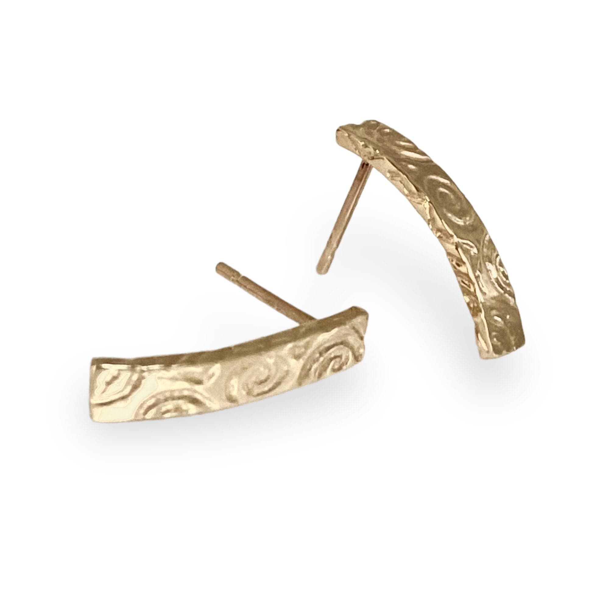 Martina Hamilton Heaven | 9ct Solid Gold Bar Stud Earrings Small