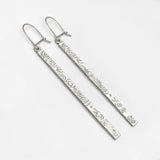 Martina Hamilton Heaven | Sterling Silver Bar Drop Earrings Large