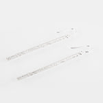 Martina Hamilton Heaven | Sterling Silver Bar Drop Earrings Large