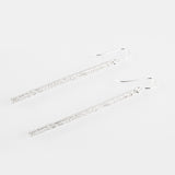 Martina Hamilton Heaven | Sterling Silver Bar Drop Earrings Large