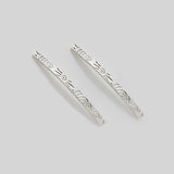 Martina Hamilton Heaven | Sterling Silver Bar Stud Earrings Large