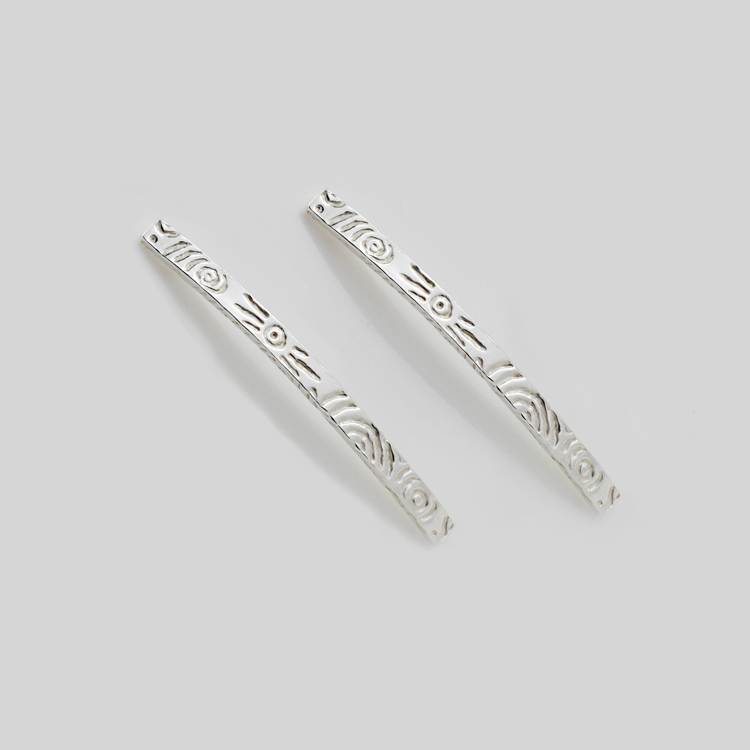 Martina Hamilton Heaven | Sterling Silver Bar Stud Earrings Large