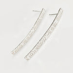 Martina Hamilton Heaven | Sterling Silver Bar Stud Earrings Large