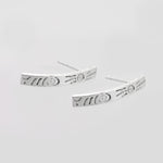 Martina Hamilton Heaven | Sterling Silver Bar Stud Earrings Medium