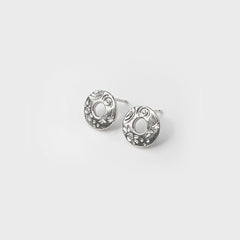 Martina Hamilton Heaven | Sterling Silver Circle Stud Earrings Small