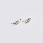 Martina Hamilton Leaf | 9ct Solid Gold and Pearl Drop Earrings Small