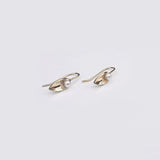 Martina Hamilton Leaf | 9ct Solid Gold and Pearl Drop Earrings Small