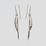 Martina Hamilton Leaf | Sterling Silver and 9ct Solid Gold Drop Earrings
