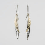 Martina Hamilton Leaf | Sterling Silver and 9ct Solid Gold Drop Earrings