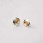 Martina Hamilton Moon Shell | Sterling Silver and 22ct Gold Plated Stud Earrings Petite