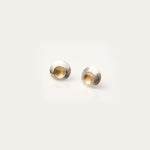 Martina Hamilton Moon Shell | Sterling Silver and 22ct Gold Plated Stud Earrings Petite