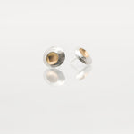 Martina Hamilton Moon Shell | Sterling Silver and 22ct Gold Plated Stud Earrings Small
