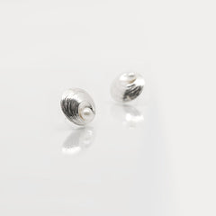 Martina Hamilton Oyster Pearl | Sterling Silver and Pearl Stud Earrings Small