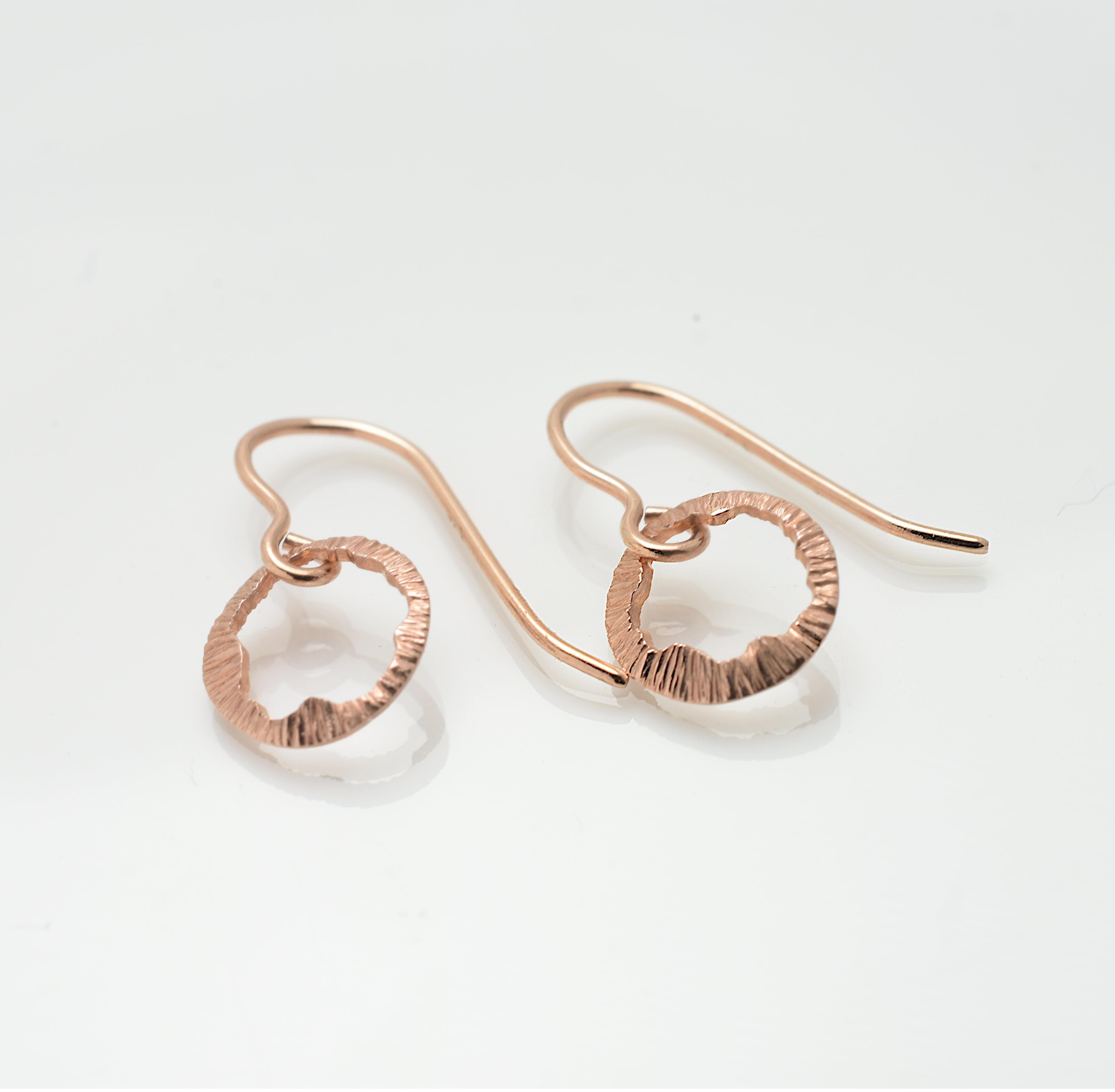 Martina Hamilton Shell | 10ct Solid Rose Gold Drop Earrings Petite