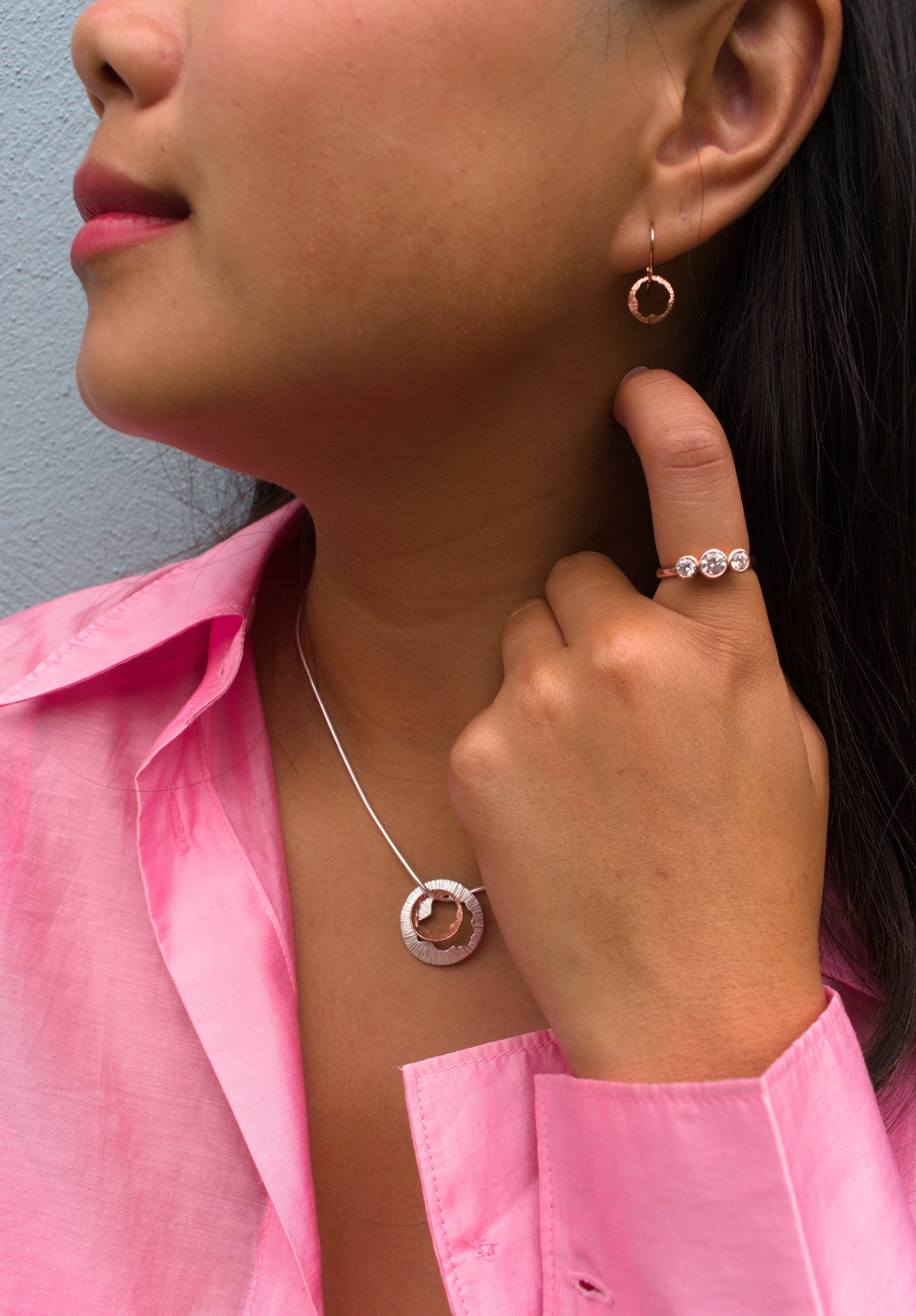 Martina Hamilton Shell | Sterling Silver Drop Earrings Petite