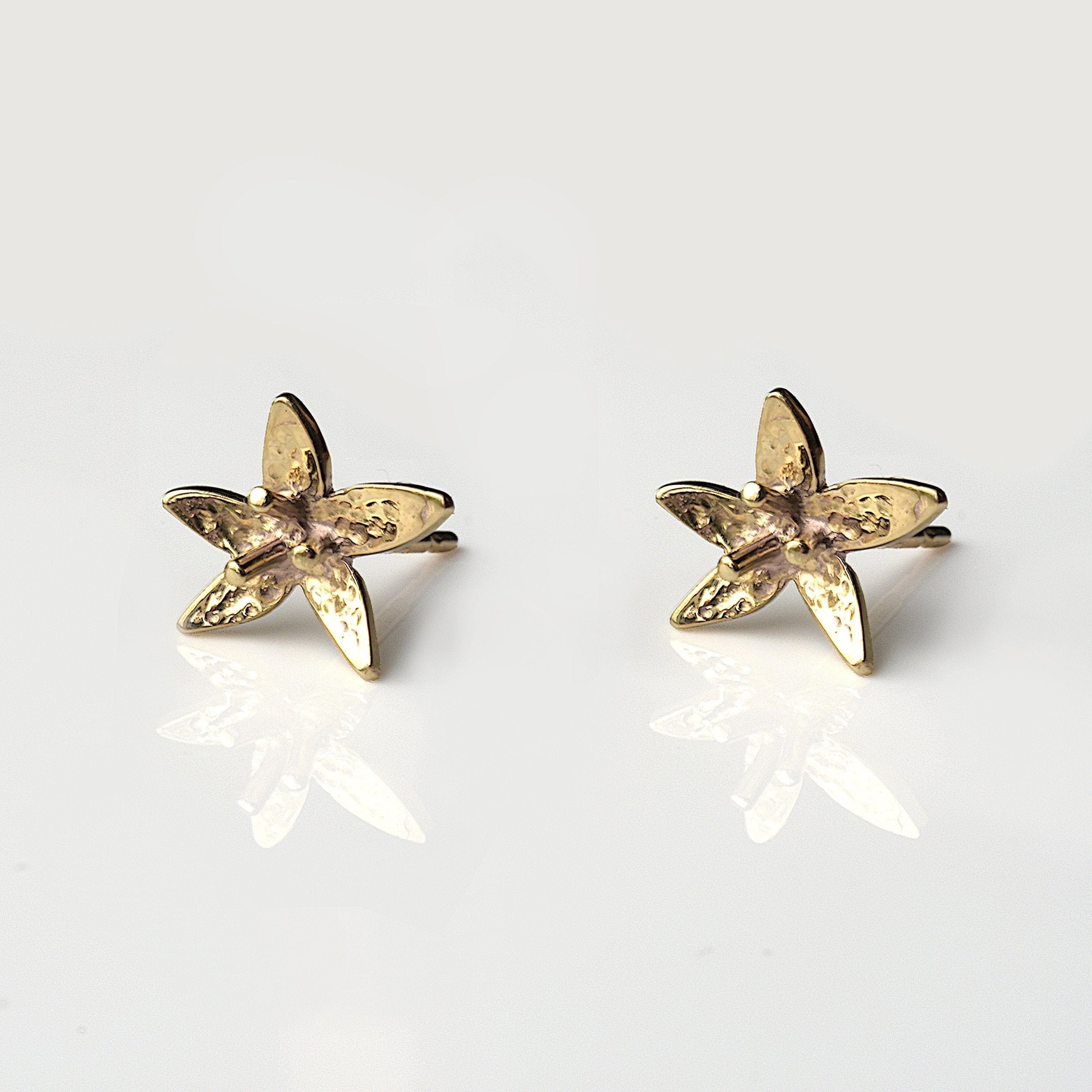 Martina Hamilton Star Flower | 9ct Solid Gold Stud Earrings Petite