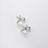 Martina Hamilton Star Flower | Sterling Silver Stud Earrings Petite