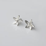 Martina Hamilton Star Flower | Sterling Silver Stud Earrings Petite