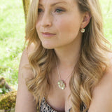 Martina Hamilton Wild Irish Rose | Sterling Silver and 10ct Solid Rose Gold Drop Earrings Medium