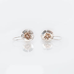 Martina Hamilton Wild Irish Rose | Sterling Silver and 10ct Solid Rose Gold Drop Earrings Medium