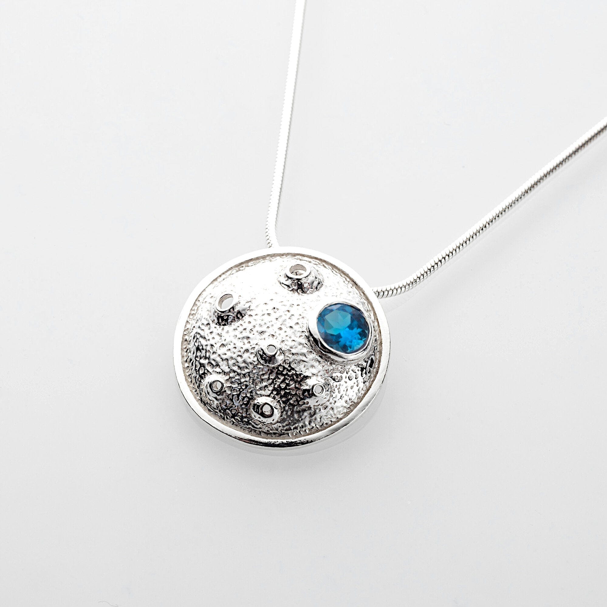 Martina Hamilton Blue Moon | Sterling Silver and Semi Precious Stone Pendant Medium