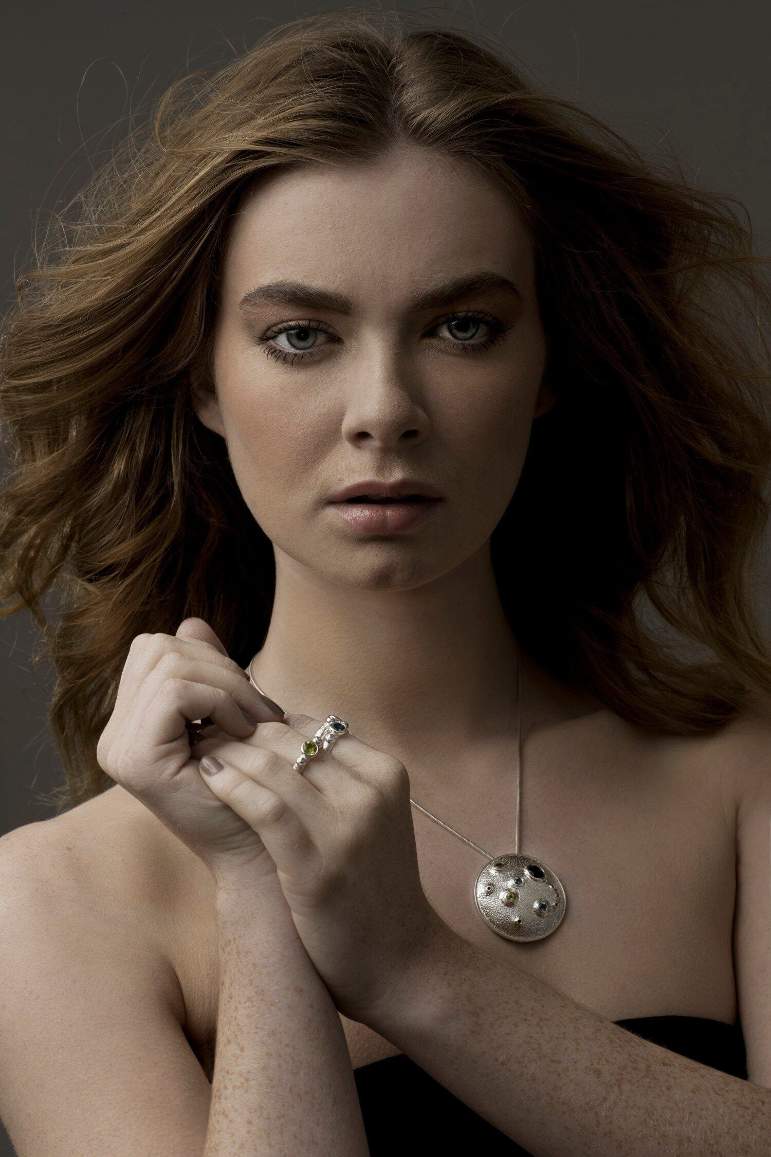 Martina Hamilton Blue Moon | Sterling Silver and Semi Precious Stone Pendant Signature