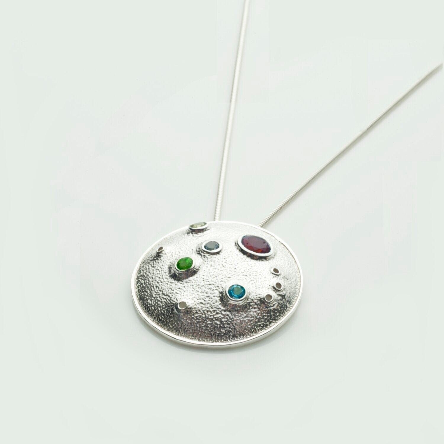 Martina Hamilton Blue Moon | Sterling Silver and Semi Precious Stone Pendant Signature