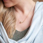 Martina Hamilton Croí Sliogán | 9ct Solid Gold Trumpet Drop Pendant Medium