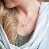 Martina Hamilton Croí Sliogán | 9ct Solid Gold Trumpet Drop Pendant Medium