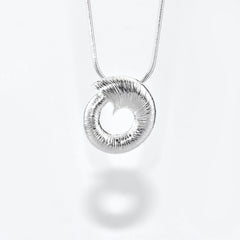 Martina Hamilton Croí Sliogán | Sterling Silver Pendant Large