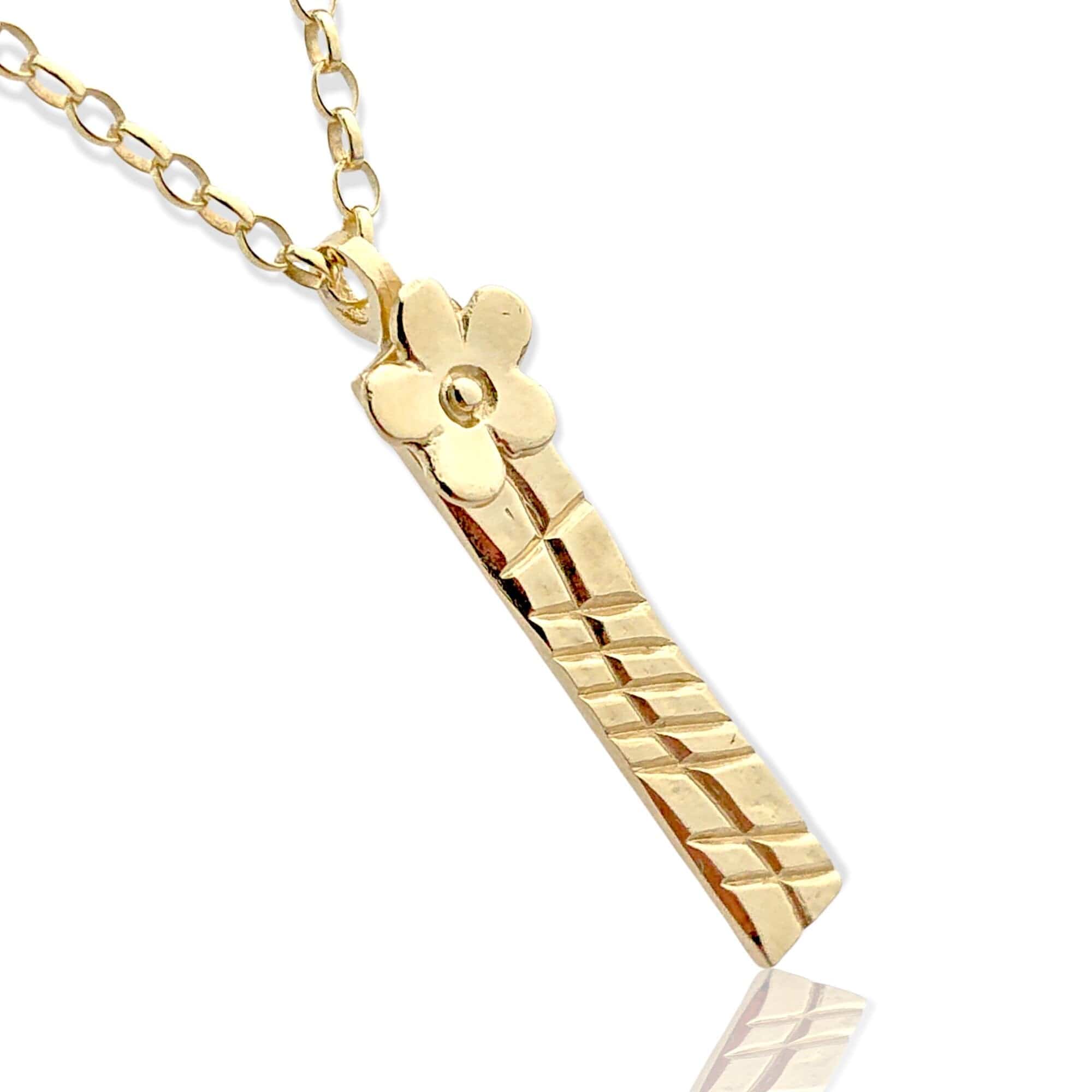 Martina Hamilton Forget Me Not | 9ct Solid Gold Ogham Grá Love Pendant