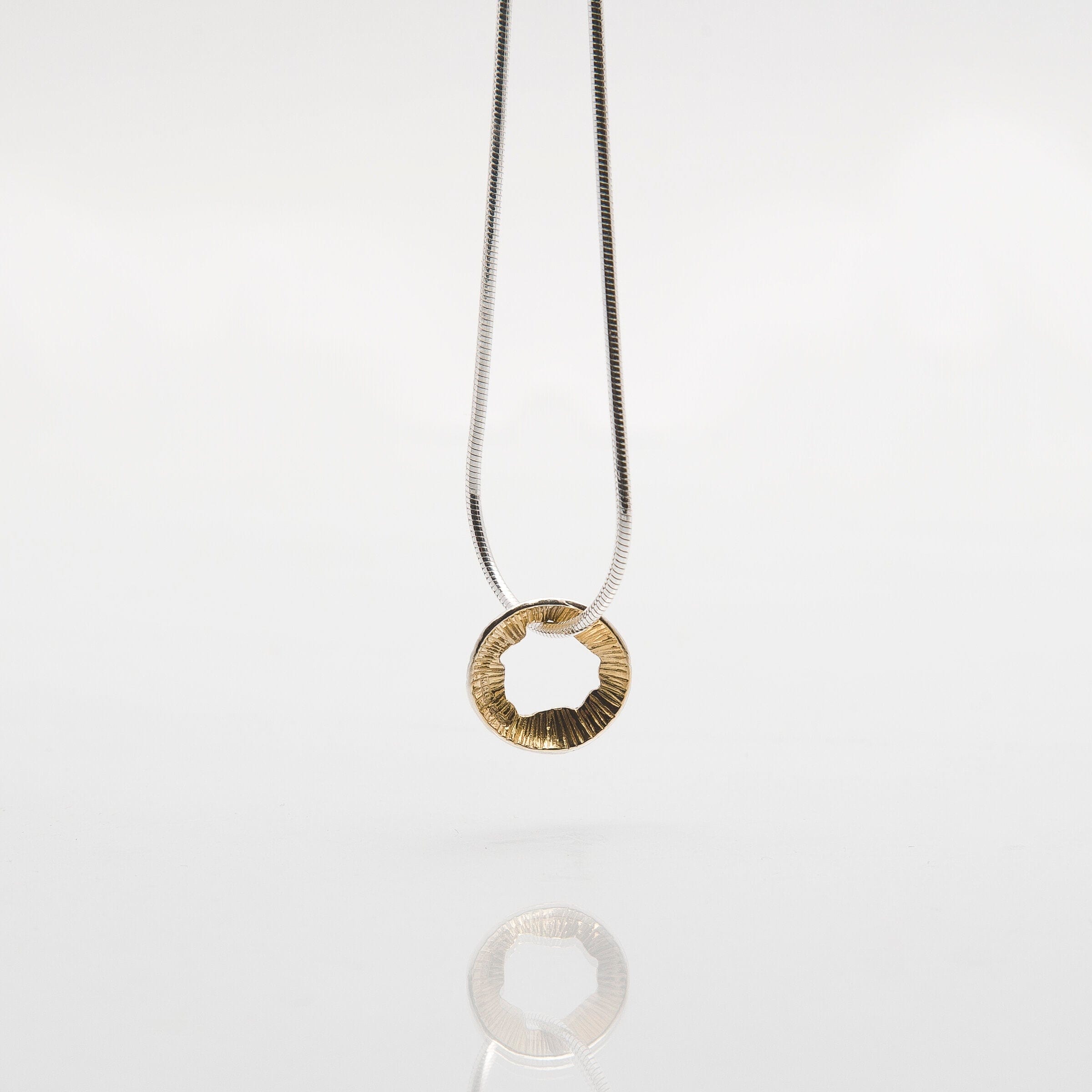 Martina Hamilton Golden Shore | Sterling Silver and 22ct Gold Plated Pendant Petite