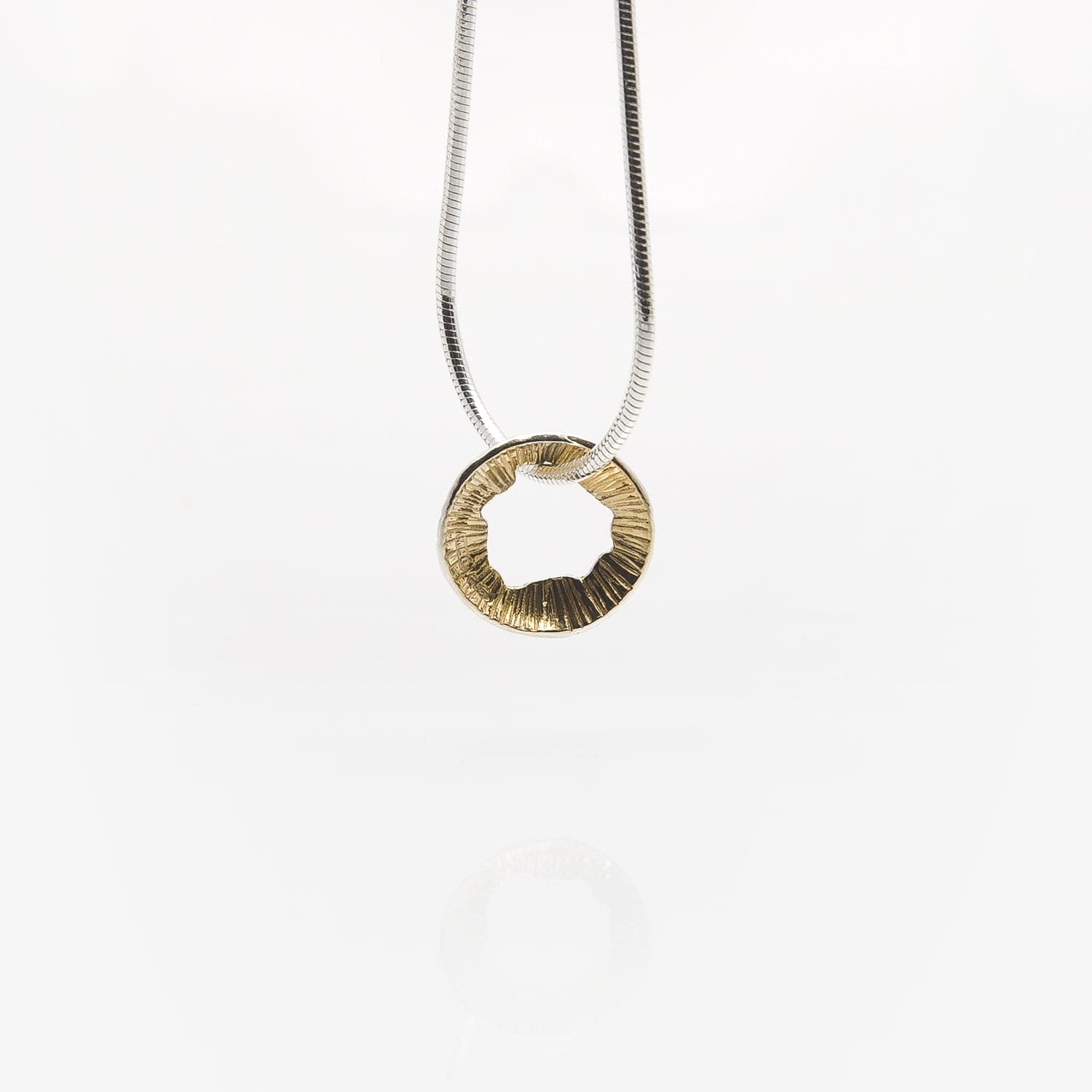 Martina Hamilton Golden Shore | Sterling Silver and 22ct Gold Plated Pendant Petite